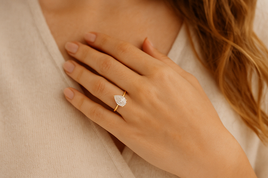 What Does a Pear-Shaped Engagement Ring Symbolize?