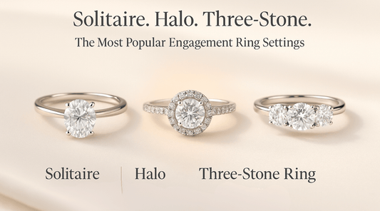 Solitaire, Halo, and Three-Stone: The Most Popular Engagement Ring Settings