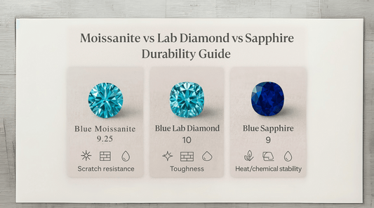 How Durable Are Blue Moissanite and Lab-Grown Diamonds Compared to Sapphires?