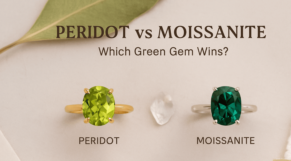 Peridot vs Green Moissanite: Which One Is Best for Her Ring?