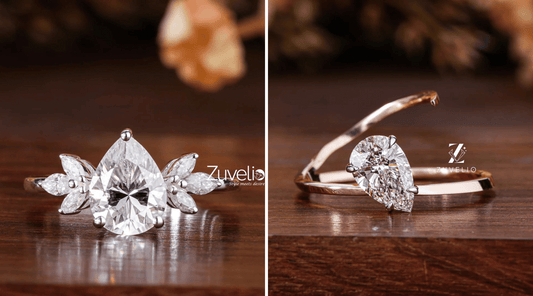 Best Metals for Pear-Shaped Engagement Rings: White Gold vs Rose Gold